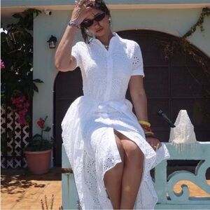 NWT Zara Embroidered Shirt Dress
